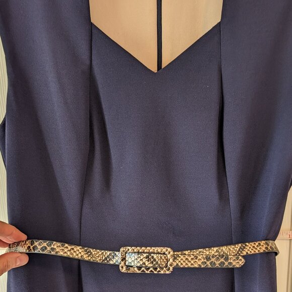 Midnight blue flattering=, fitted dress 14 - Picture 4 of 10